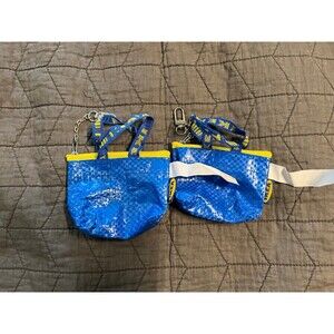 Ikea Frakta Mini Zipper Bags with Keychain NEW